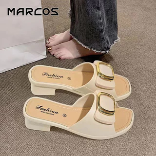 MARCOS รองเท้าส้นสูงกันลื่นสำหรับผู้หญิง ใส่สบาย เบาบาง ระบายอากาศได้ดี ทนทาน ใส่ได้ทั้งในและนอกบ้าน#01