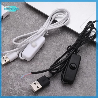 UTZN> สายไฟ 5V 1M/1.5M USB ชาย 2 สายเชื่อมต่อ 501 ปุ่ม ON OFF 2A สําหรับ LED Strip โคมไฟหลอดไฟใหม่