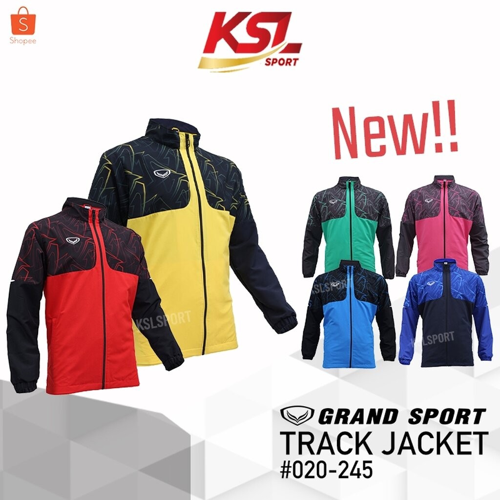 ใหม่ Grand sport เสื้อแทร็คสูท Tracksuit แกรนด์สปอร์ต แทรคสูท รหัส 20-245 (02024