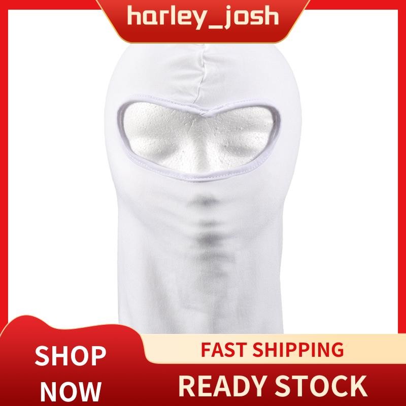 harley_josh Outdoor Full Face Mask Thin Cycling Ski Mask สีขาว