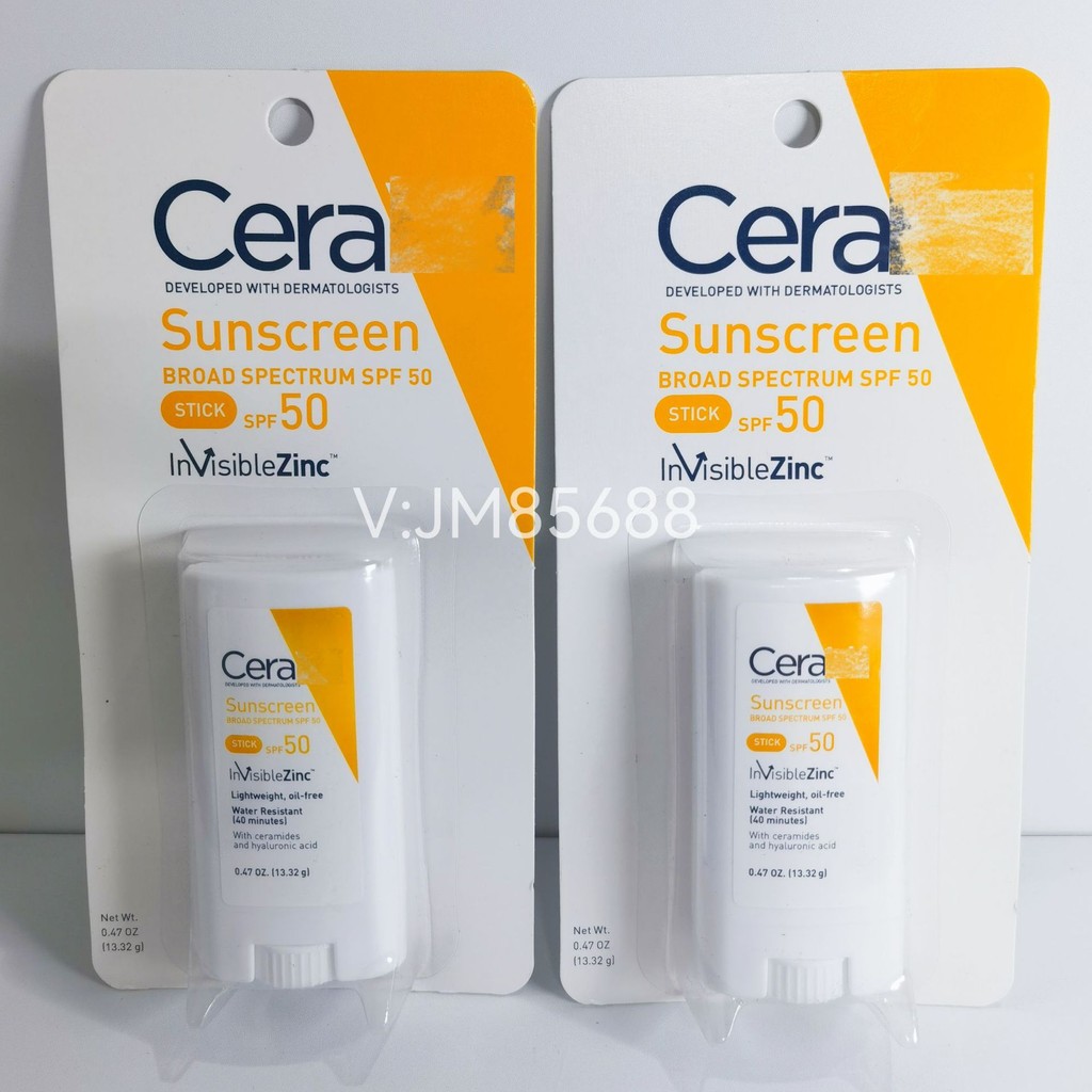 พิเศษสําหรับ Cera Cerave Skin ครีมกันแดดครีมกันแดด Stick Solid Cream SPF 50 13.32g US Version Moistu