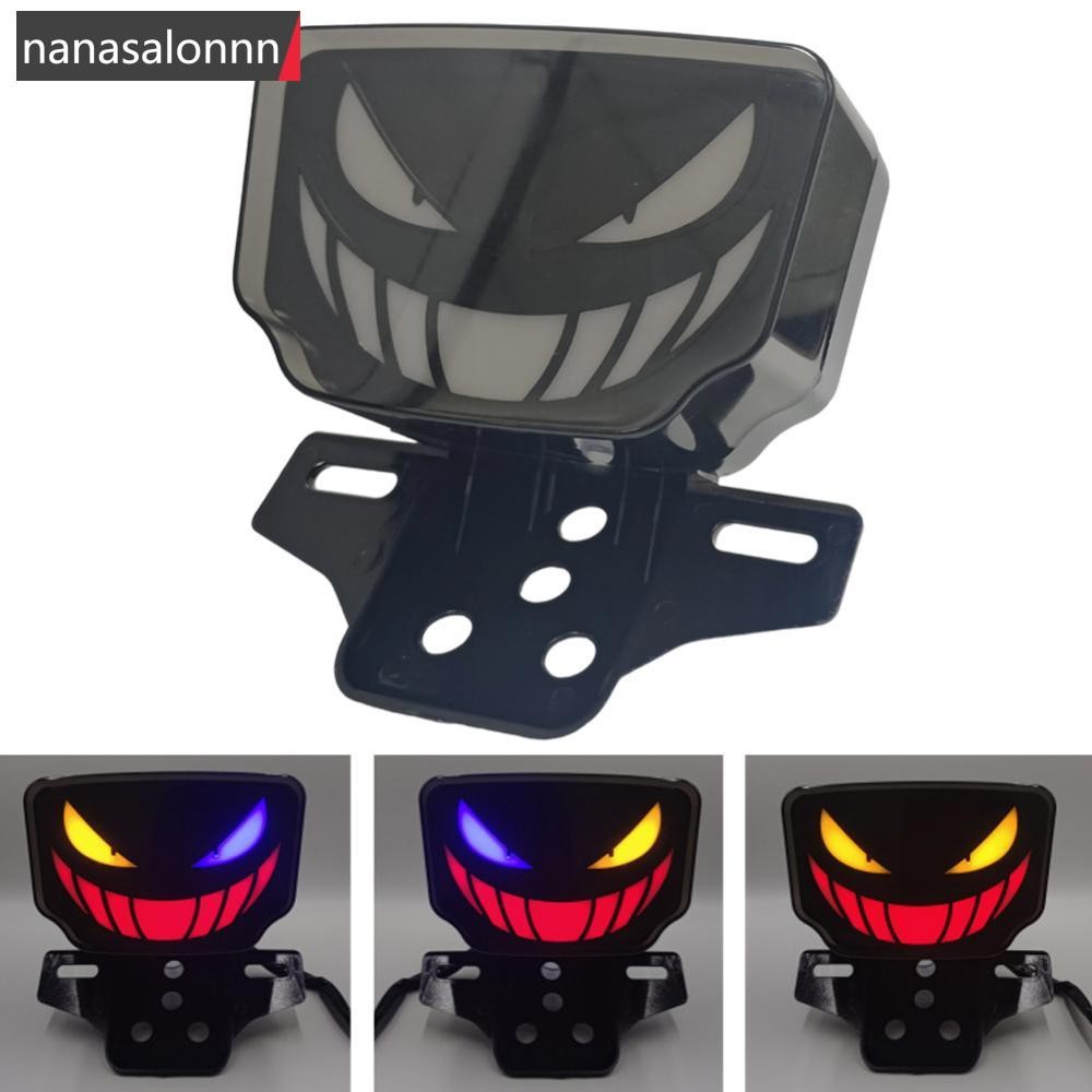 NNL รถจักรยานยนต์ LED Devil Eye ไฟท้ายเบรคด้านหลังโคมไฟ Integration Tail พร้อมแบบไดนามิกแฟลชสําหรับ 