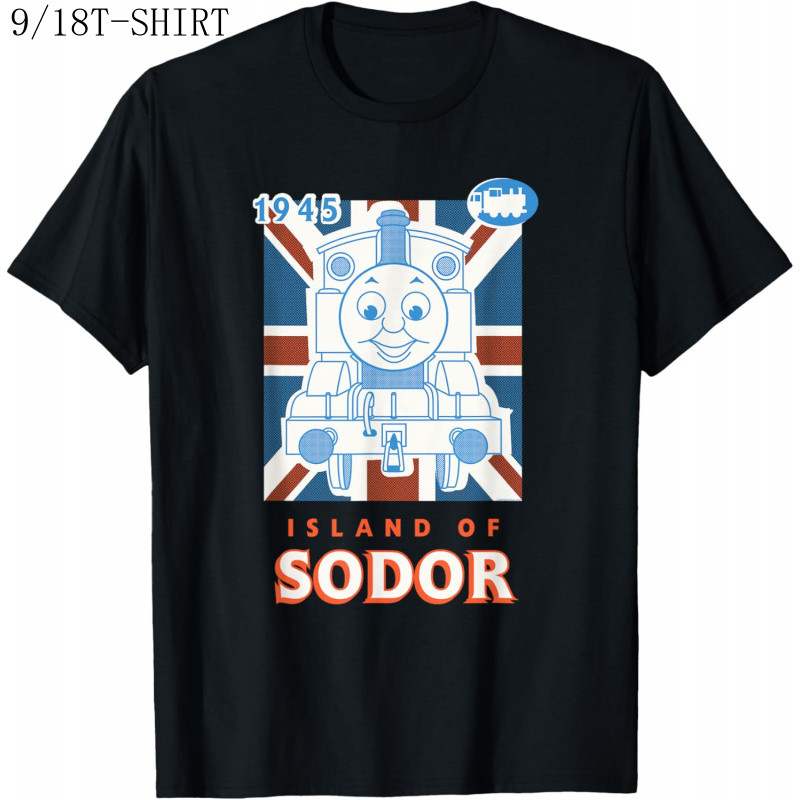 ((Thomas the Train) เสื้อยืดมอเตอร์ไซค์ต้นฉบับย้อนยุค แขนสั้น ทำจากผ้าไหมน้ำแข็ง คอกลม ระบายอากาศได้ดี สวมใส่สบายและทนทาน