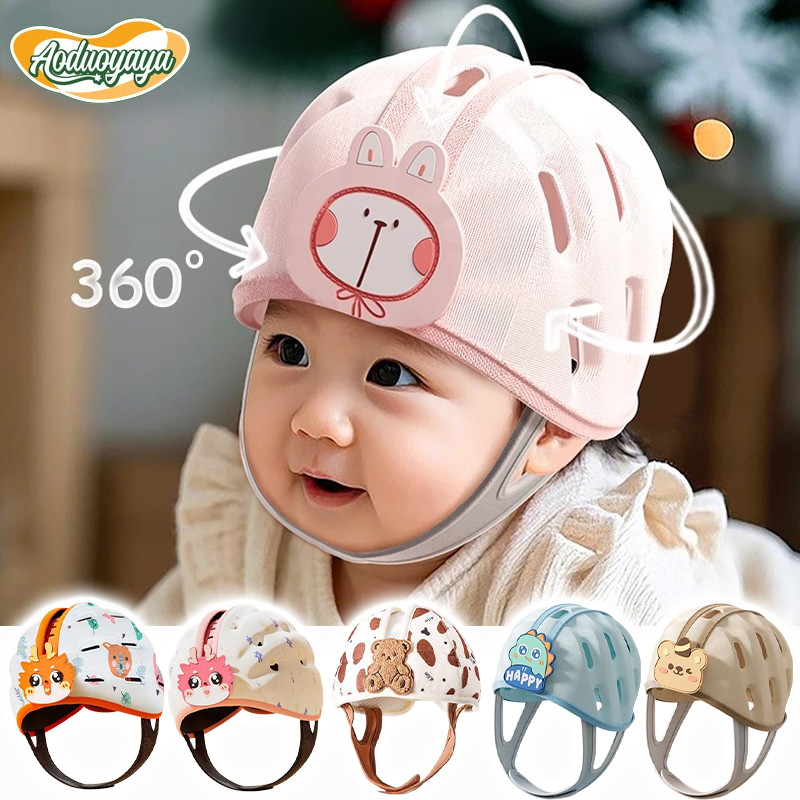 Aoduoyaya หมวกกันกระแทกเด็ก วัยหัดเดิน หั 360 องศา ป้องกันการกระแทก หมวกนิรภัยเด็ก สามารถปรับได้