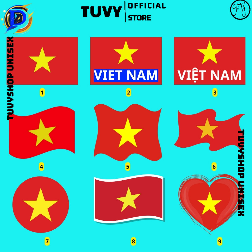 [6CM] Ironing Image of VIETAM Flag - เสื้อยืดรีดผ้า - เสื้อยืด Decal Pressed Flag of VIETNAM ขนาด 6 