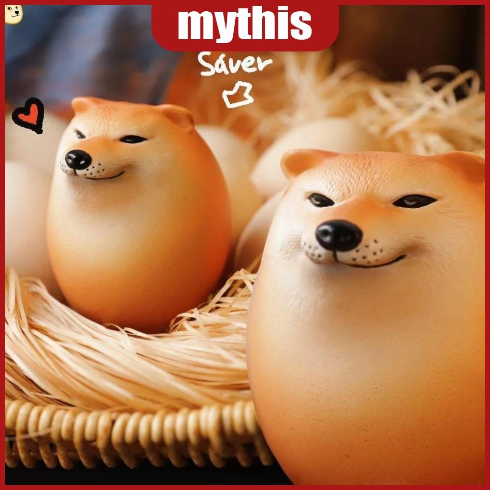 [MYTHIS] Squishy Fidget Toy, Dog Egg Shiba Inu Dog Egg Toy, Creative PU Slow Rebound รูปร่างที่สมจริ