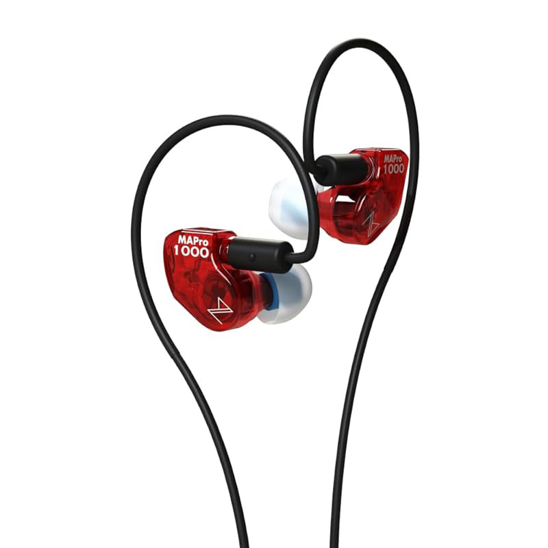 Maestraudio MAPro1000 Boost Red [Earphones with 10mm Graphene Dynamic Driver & 5.8mm Ceramic Tweeter