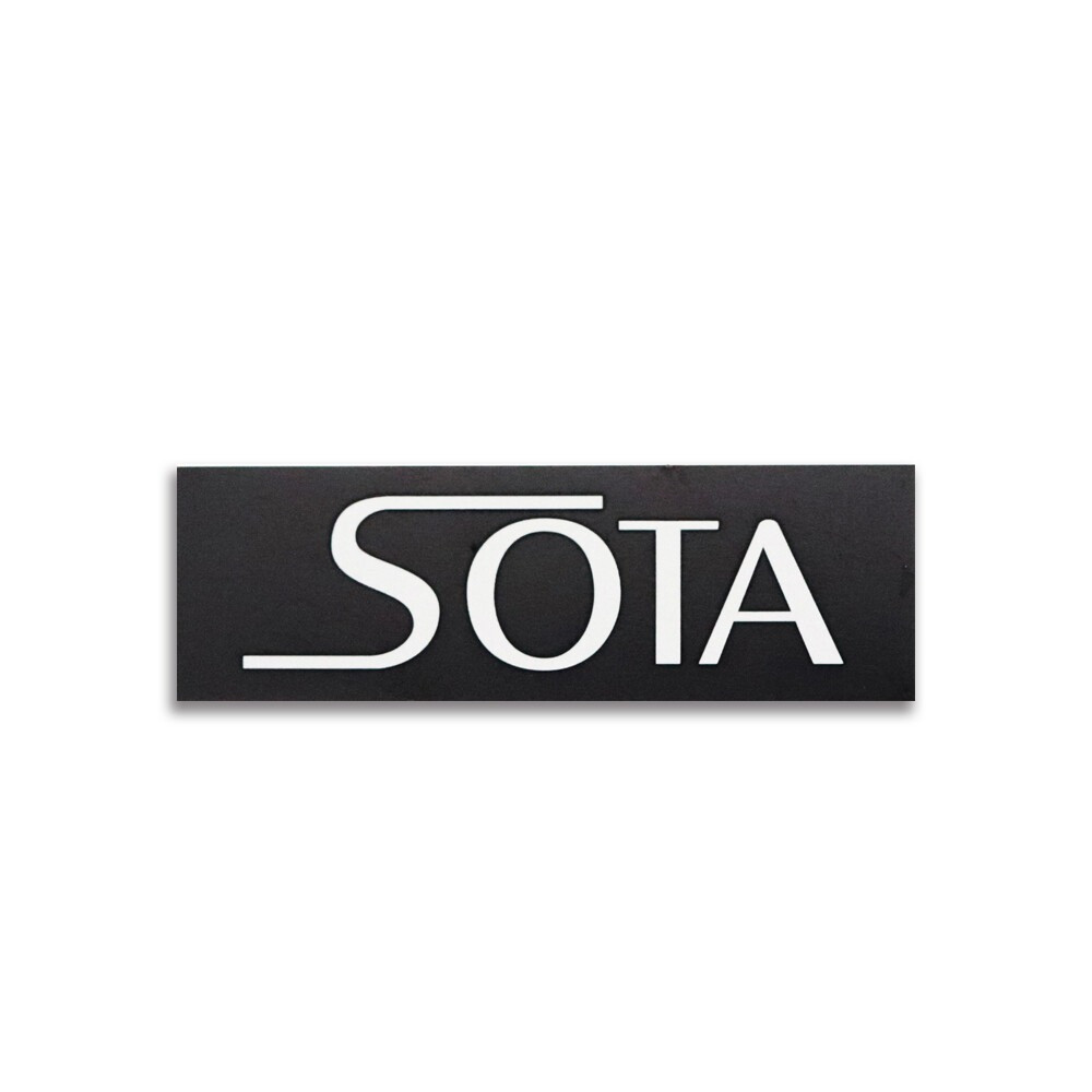 Sota Turntable Name Plate Custom Made Aluminium 76mm(2.99")X25mm(0.98")