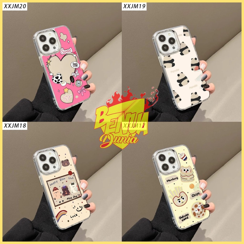 น่ารัก MOTIF MILITARY DROP MIRROR CASE สําหรับ INFINIX NOTE 30 PRO 40 40 PRO 50 50 PRO 50S 50S SMART