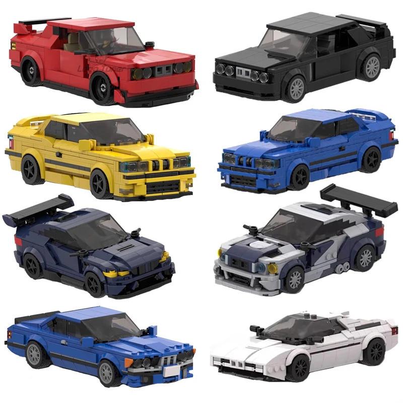 Bricklink การวิเคราะห์รถ City Speed Champions M3 E30 E36 E46 Gtr 6.35csi 850csi ยานพาหนะชุดอาคารบล็อ