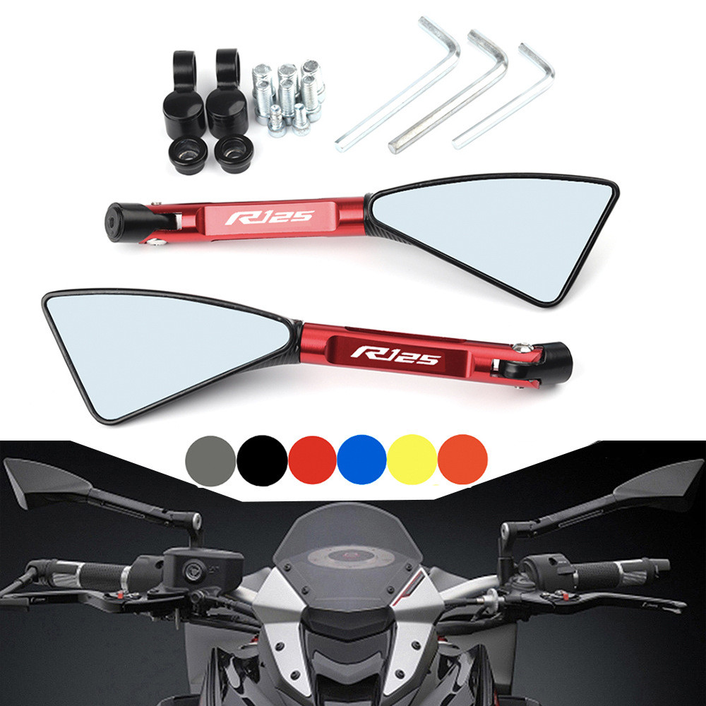 เหมาะสําหรับ Yamaha YZR-R1/R6/R15/R3/R25/R125/MT03 กระจกมองหลังกระจกมองหลังกระจกสะท้อนแสง