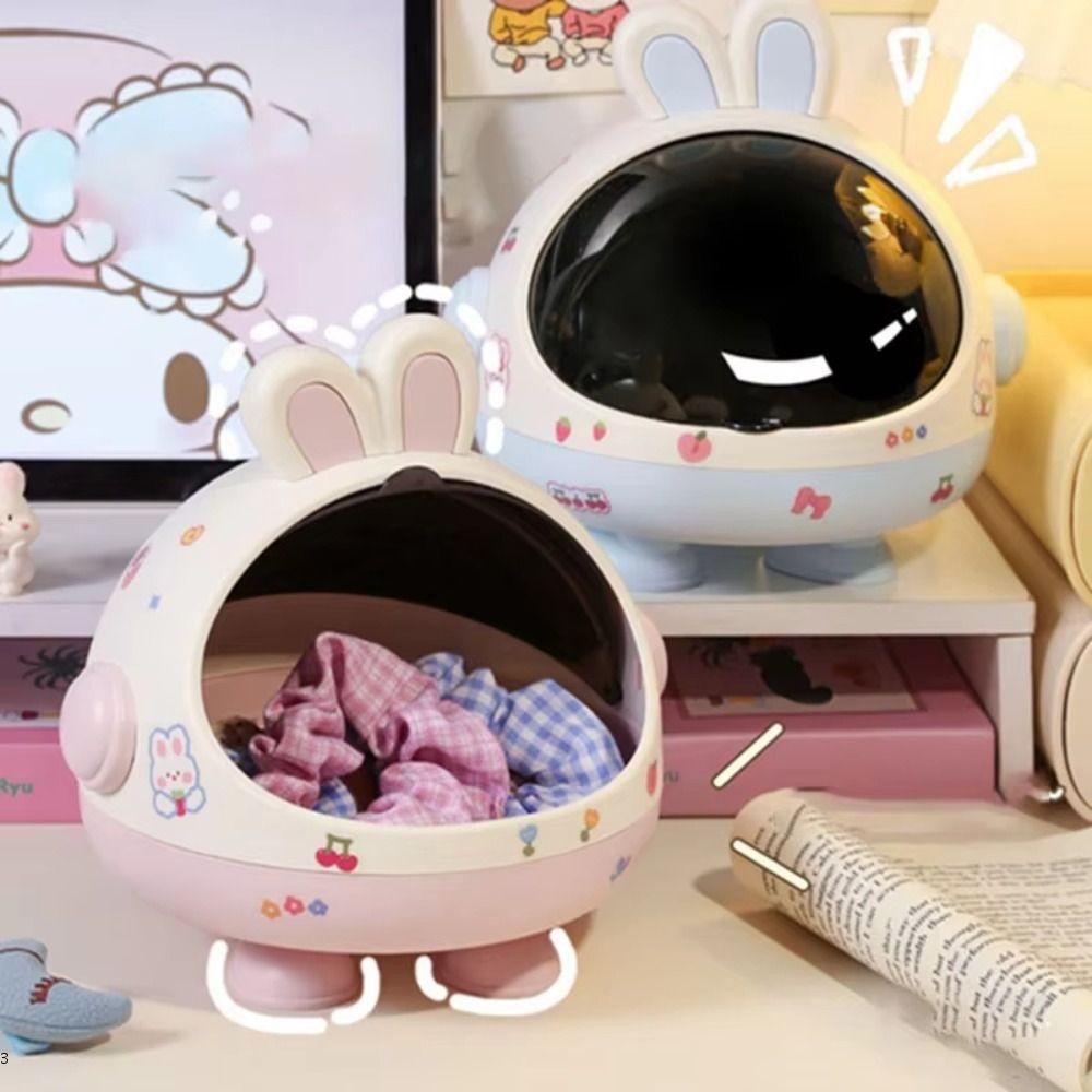 มาสมีโต กล่องขนม, กระต่ายพร้อมฝาปิดกล่องเก็บของตั้งโต๊ะ, ชั้นเก็บอุปกรณ์ผมกันฝุ่นมัลติฟังก์ชั่นความจุสูงน่ารักสําหรับห้องนั่งเ