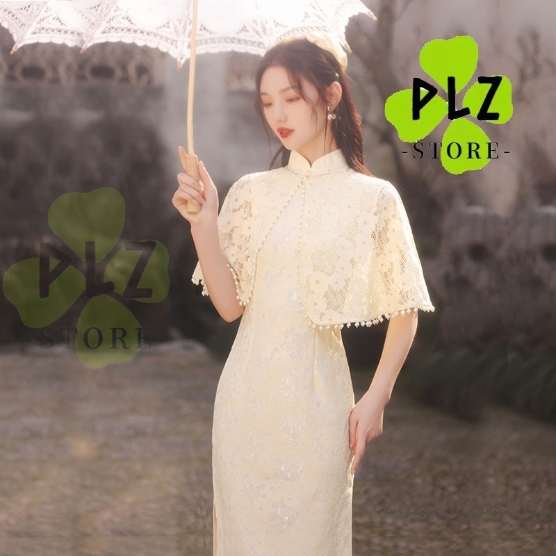 新款.热卖裙 新款.老年新款女连衣裙复古套装 气质拼装 风cheongsam cheong cheong che che cheongsam รุ่นปรับปรุงชุดสาว Retro คนดั