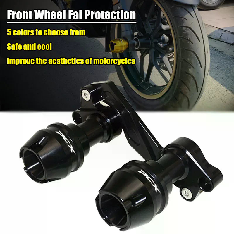 กันล้ม PCX160 กันล้มบังท่อ CNC  สําหรับHonda PCX 125 150 กันล้มล้อหน้า ของแต่ง