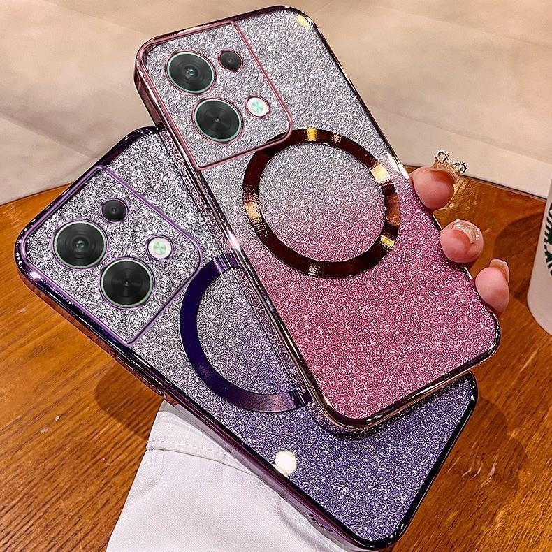 ปลอก OPPO Reno 8 4G RENO 8 5G OPPO RENO 8 PRO เคสโทรศัพท์ Softcase ซิลิโคนกันกระแทกออกแบบใหม่ไร้สายชาร์จแม่เหล็กเคสใส SFWX01