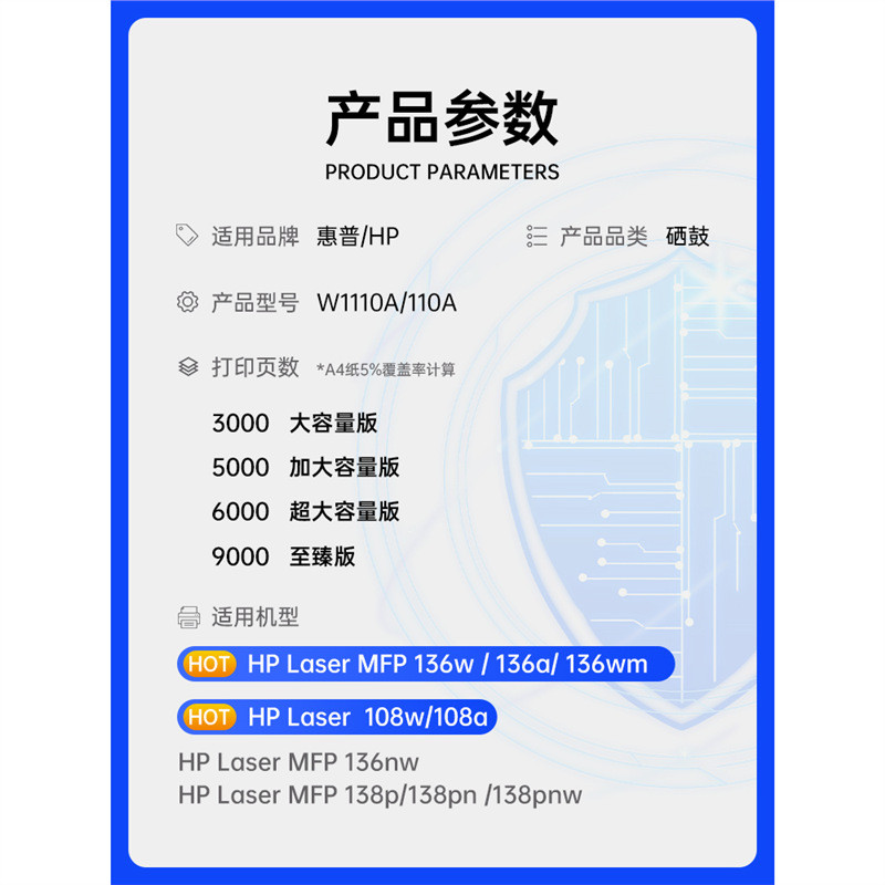 Grid เหมาะสําหรับ HP 136w Selenium Drum hp110a 136a 136wm/nw 108a 108w w1110a