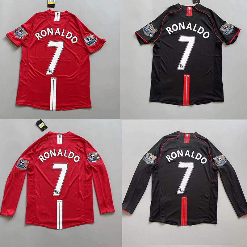 warrix official store กีฬา 0708เสื้อวินเทจปีศาจแดงเหย้าหมายเลข7คริสเตียโนโรนัลโดเวอร์ชั่นแฟนยูฟ่าแชม