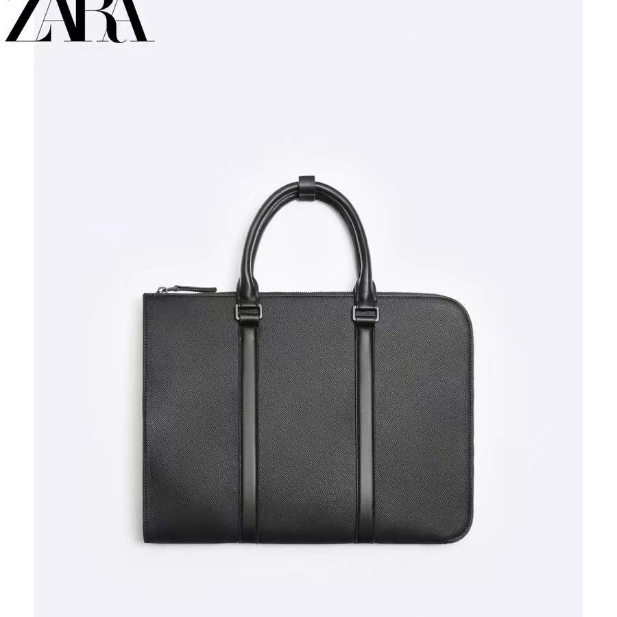 Zara Autumn สินค้าใหม่กระเป๋าผู้ชายAll-Match Business Commuterนูนกระเป๋าแล็ปท็อปบางกระเป๋าเอกสาร