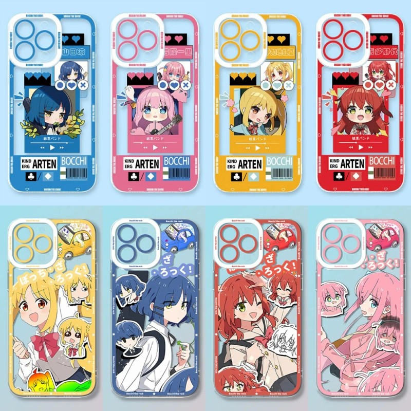 Shell สําหรับ Samsung Galaxy A24 A34 A05 A05S A52 A04 A04E A23 S22 Ultra Plus Case Cover Clear Full Protection อะนิเมะ Bocchi The Rock แฟชั่นหรูหรากระเป๋าสตางค์ป้องกันการตก