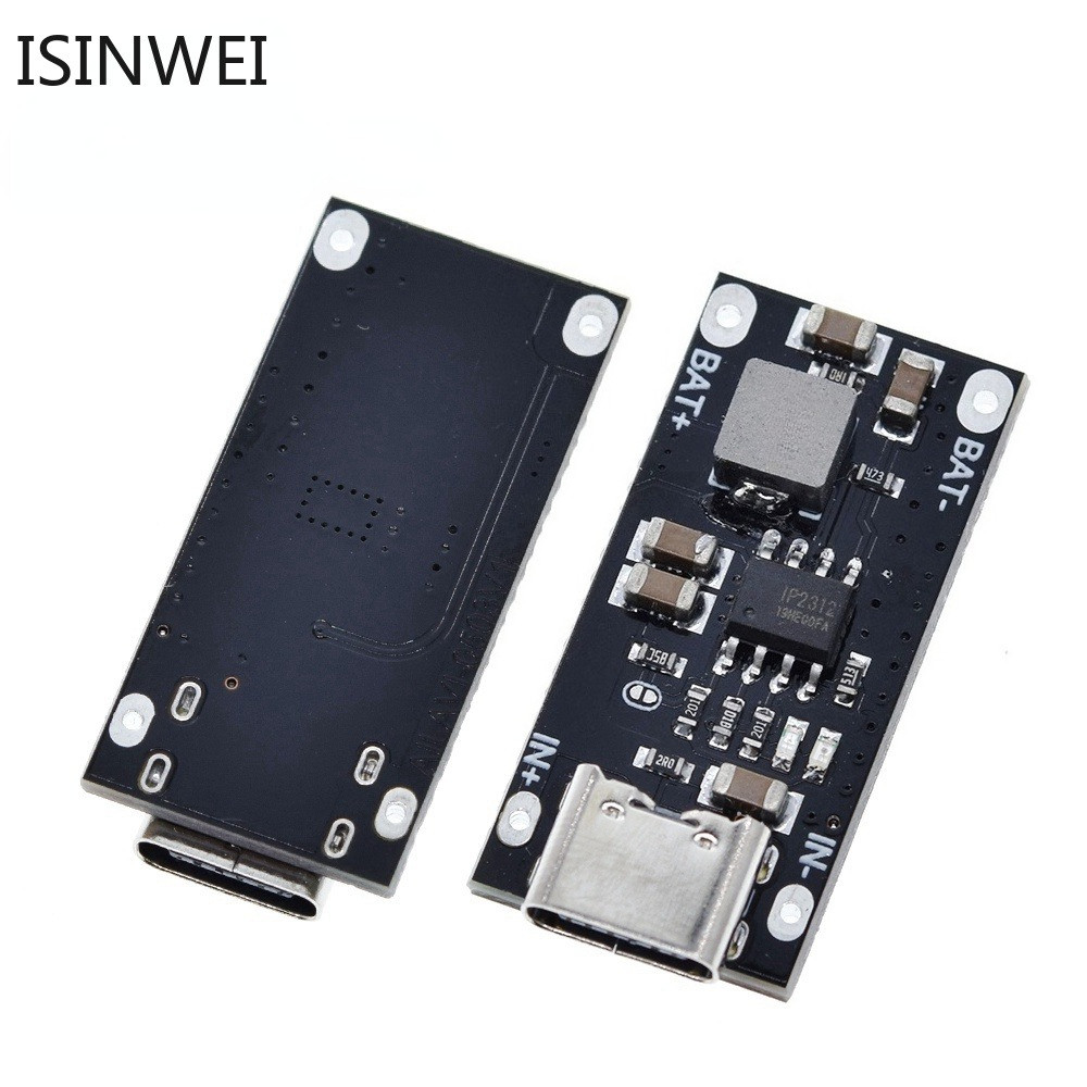 บอร์ดชาร์จแบตเตอรี่ลิเธียม โพลิเมอร์ Type-C USB กระแสไฟสูง 3A IP2312 CC/CV โหมด 5V เป็น 4.2V QC3.0