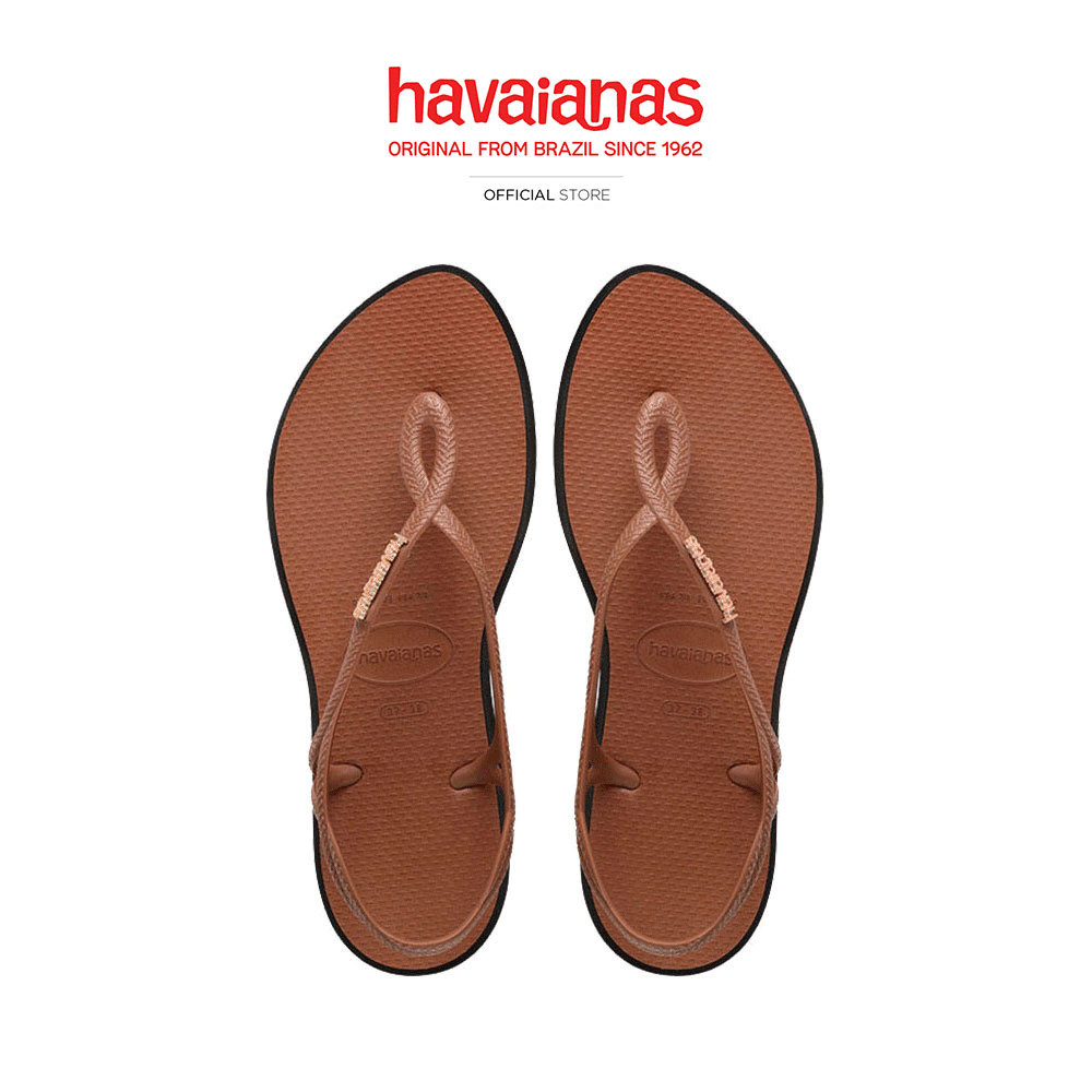 HAVAIANAS รองเท้าแตะ กันลื่น น้ำหนักเบา Luna Point Sandals BROWN 414992116963F_F5BRXX