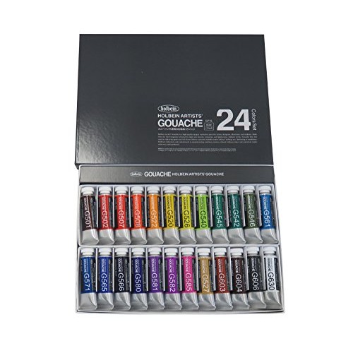 Holbein Opaque Watercolor Paints〈Gouache〉 G715 15ml 24-Color Set 03715