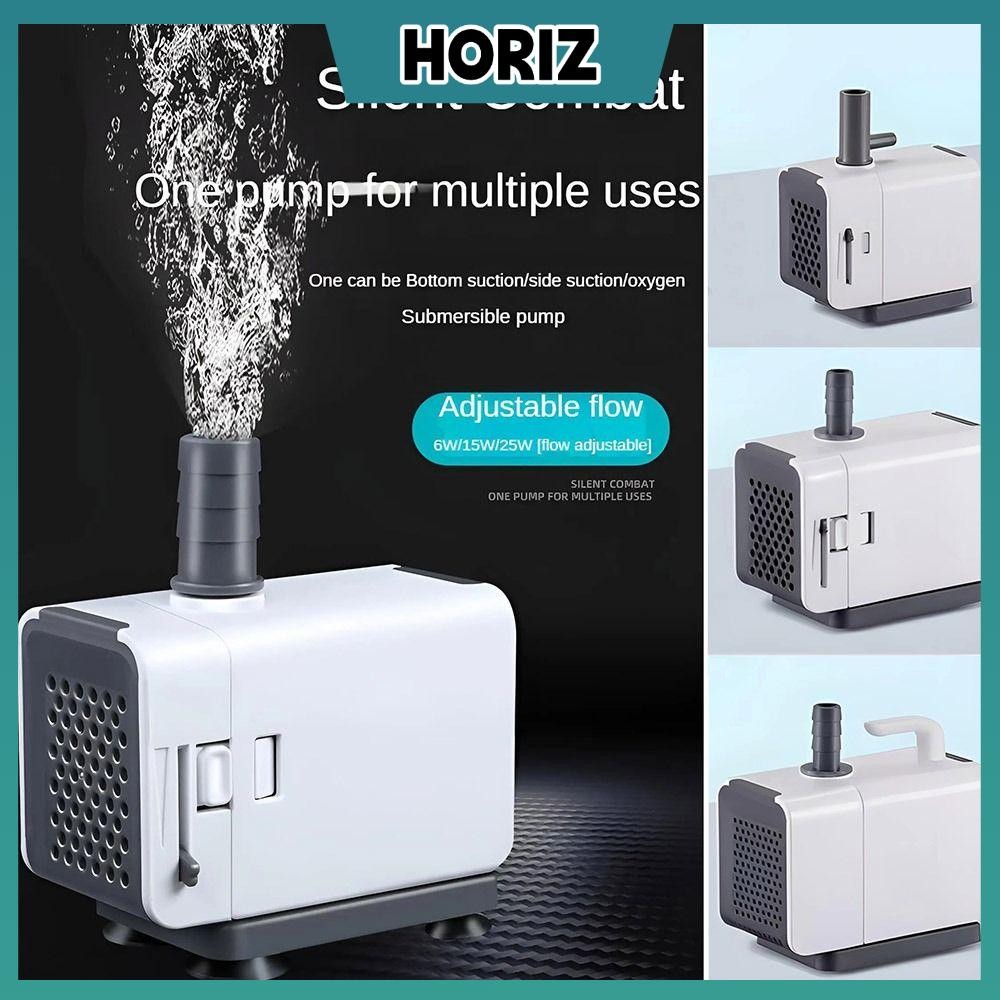 HORIZ กรองตู้ปลา, ปั๊มน้ําปลาในตัวขนาดเล็ก, กล่องกรองน้ําตกดูดด้านข้างหมุนเวียนเงียบทนทานสําหรับบ้าน