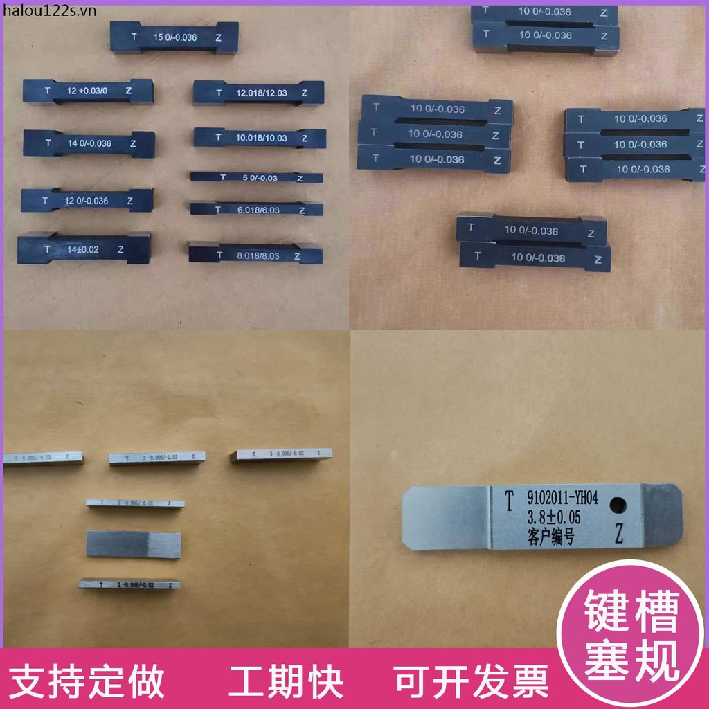 Key Groove Plug Gauge N9P9JS9 Flake Strip Block Gauge Groove วัดกว้าง Pass Stop Gauge Square Gauge N