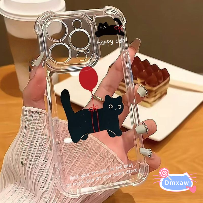 การ์ตูนแมวดําเคสโทรศัพท์สําหรับVivo V21E V20 SE V19 Neo V17 Pro V9 V5 Plus Y3 Y3S T4 Lite Ultra T3 T