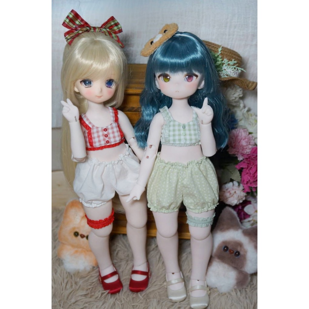 Bjd 4 จุดเสื้อผ้าเด็กฤดูร้อน Soda Series mdd Bear Sister Rabbit Sister Rabbit Peas