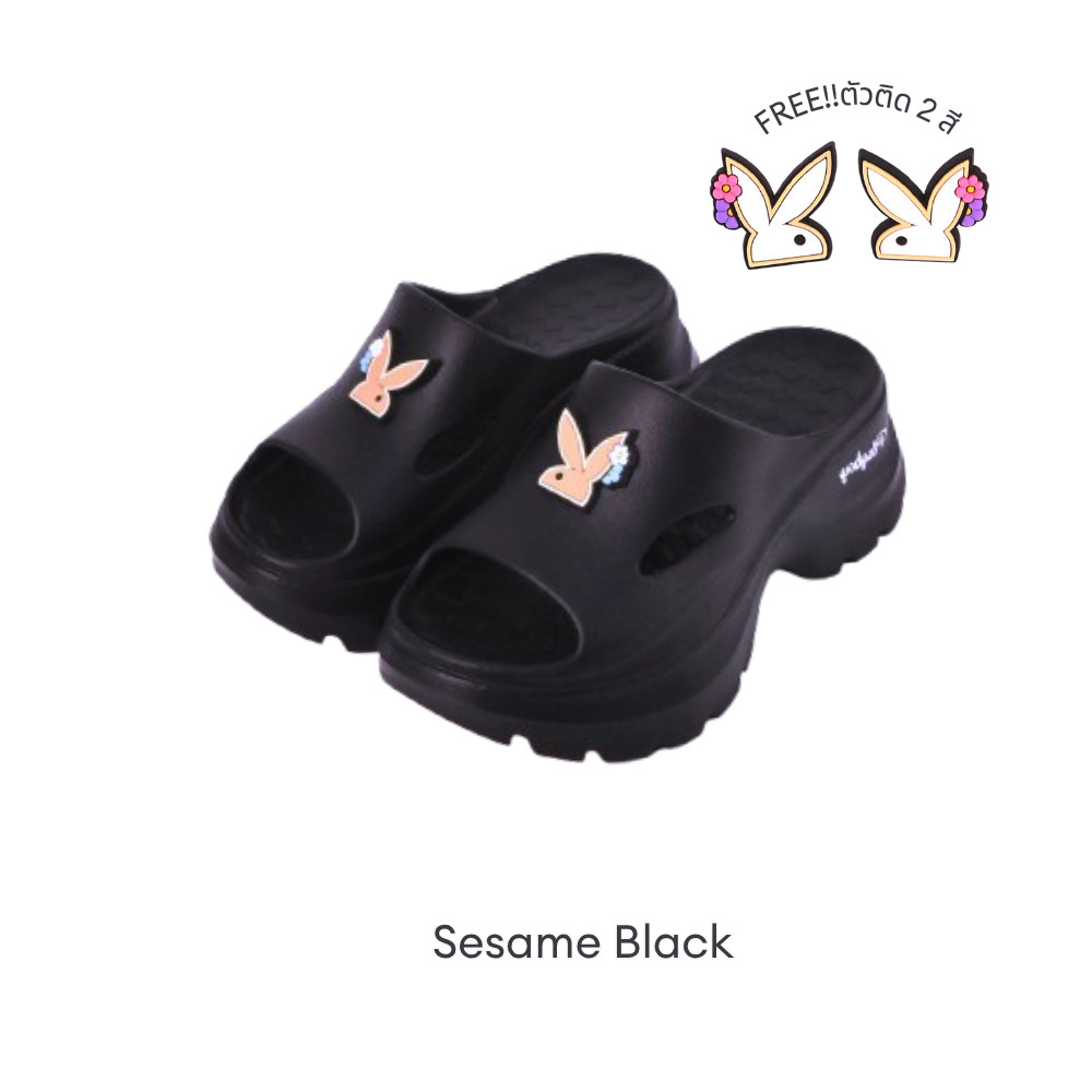 PLAYBOY รุ่น Cozy Foamy Sandals รองเท้าแตะยางนุ่ม แพลตฟอร์ม รหัส ST-HS254C138 ดีไซน์แบบสวม มี 3 สี - รูปที่ 3