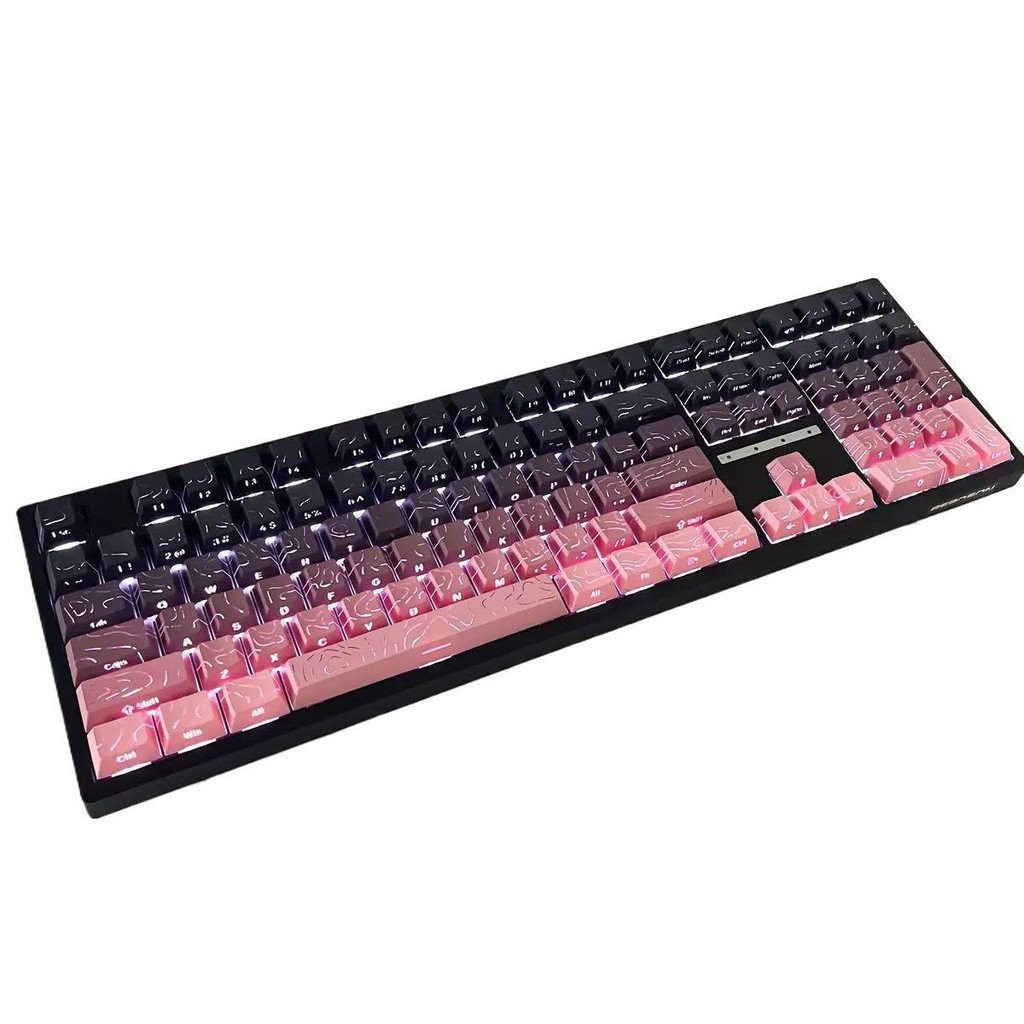 คีย์บอร์ด เกม แป้นพิมพ์ภาษาไทย 80 ฯลฯ High-Line Keycap 4.0 ด้านข้างแกะสลัก Keycap คีย์บอร์ดโปร่งแสง 