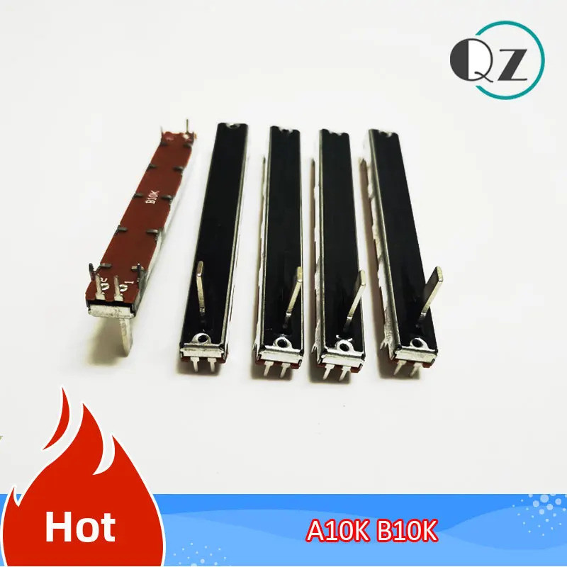 5pcs 7.5 ซม.เดี่ยว Potentiometer B10K A10K 75 มม.ตรงสไลด์ Potentiometer SC6021 โมโน B10K
