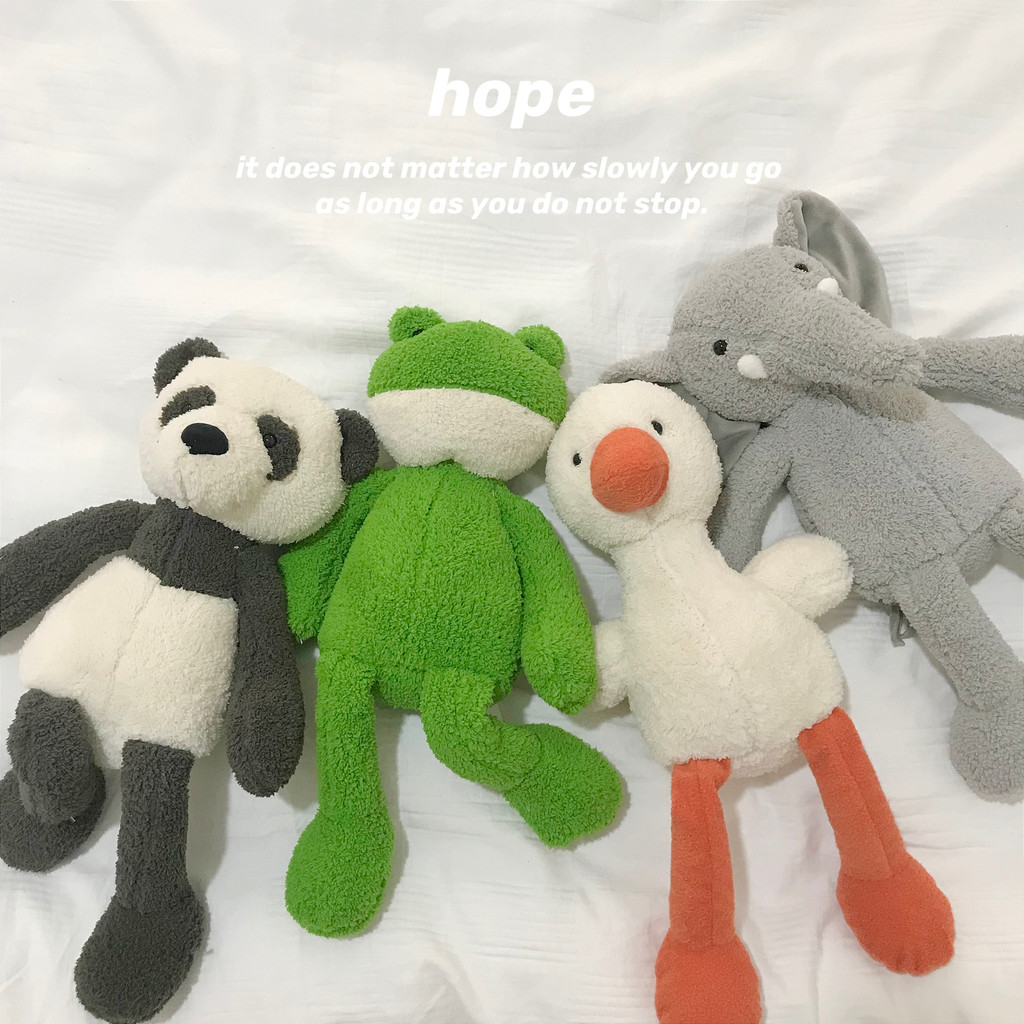 ENMA STUDIO Nordic Insกบตุ๊กตาPlushตุ๊กตาPandaช้างเด็กนอนของเล่นของขวัญหญิง