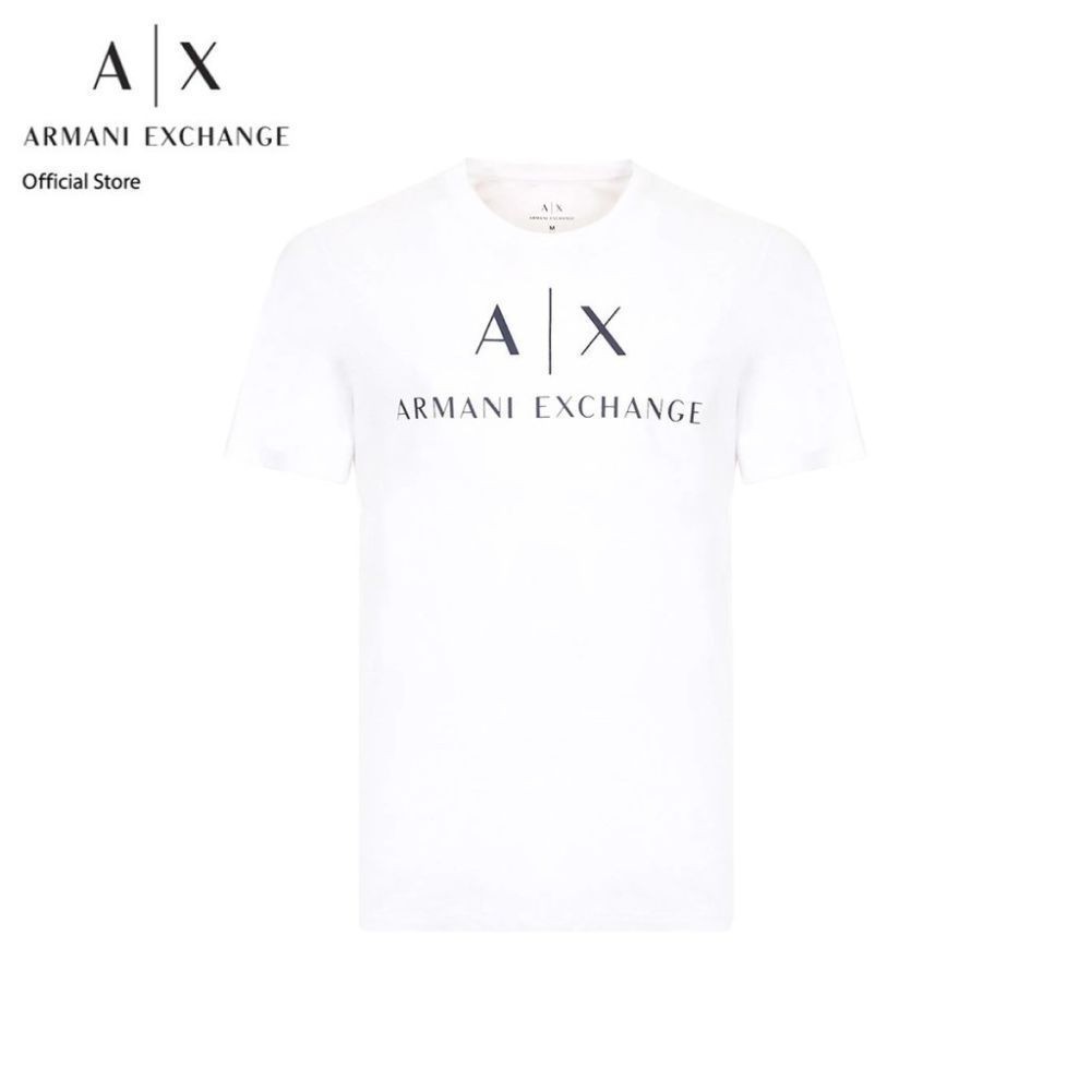 AX Armani Exchange เสื้อยืดผู้ชาย รุ่น AX 8NZTCJ Z8H4Z1100 - สีขาว