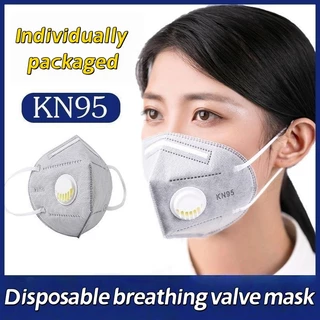หน้ากาก KN95 ขนาด 50 ชิ้น สำหรับป้องกันฝุ่นและหมอกควัน ออกแบบเพื่อระบบการหายใจแบบใช้แล้วทิ้ง มาพร้อมแพคเกจแยกแต่ละชิ้น