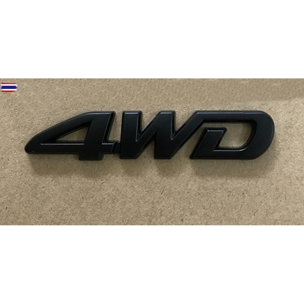 Sticker ติดรถ โลโก้ 4WD สีดำ