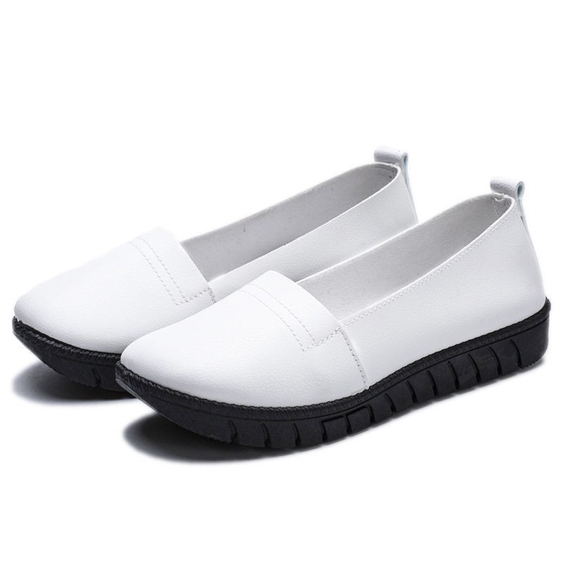 ZC9 สต็อกพร้อม��Xiaoyulu ผู้หญิง PU รองเท้า OL Kasut Flats รองเท้าเจ้าหญิง