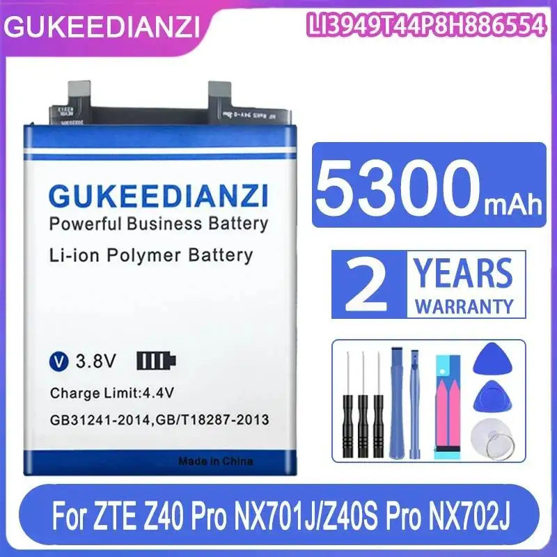 ปลอดภัยความสามารถสูงสําหรับ Zte Z40 Pro NX701J Z40S Pro NX702J LI3949T44P8H886554 แบตเตอรี่โทรศัพท์ม
