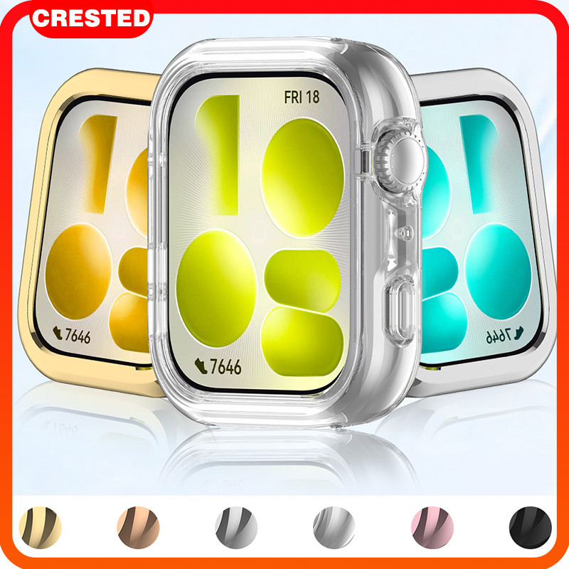 ครอบคลุมกรณีรู for Smartwatch Huawei Watch Fit 5 5 Pro อุปกรณ์เสริมกรอบป้องกันกระแทกหน้าจอ for Huawei Fit 4 4 Pro