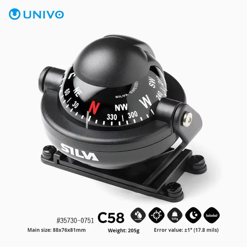 สวีเดนประสิทธิภาพสูง SILVA Sensitive Marine เข็มทิศสําหรับนําทางและอุปกรณ์ทดสอบในเรือเรือพร้อม Backl