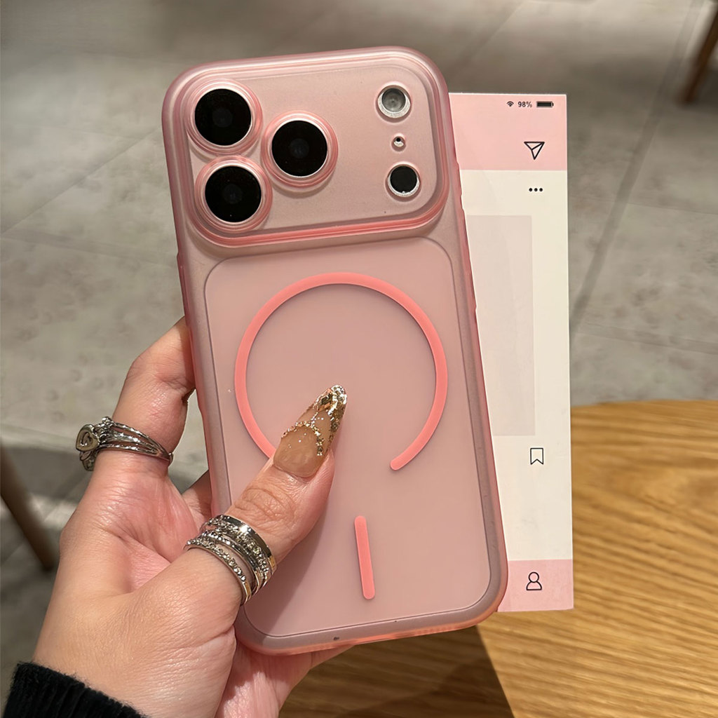 Ultra-thin Semi-โปร่งใสFrosted SoftสําหรับiPhone 13 14 15 16 17 Pro Max 14/15/16 PLUS Enclosedกันกระแทกปกหลัง