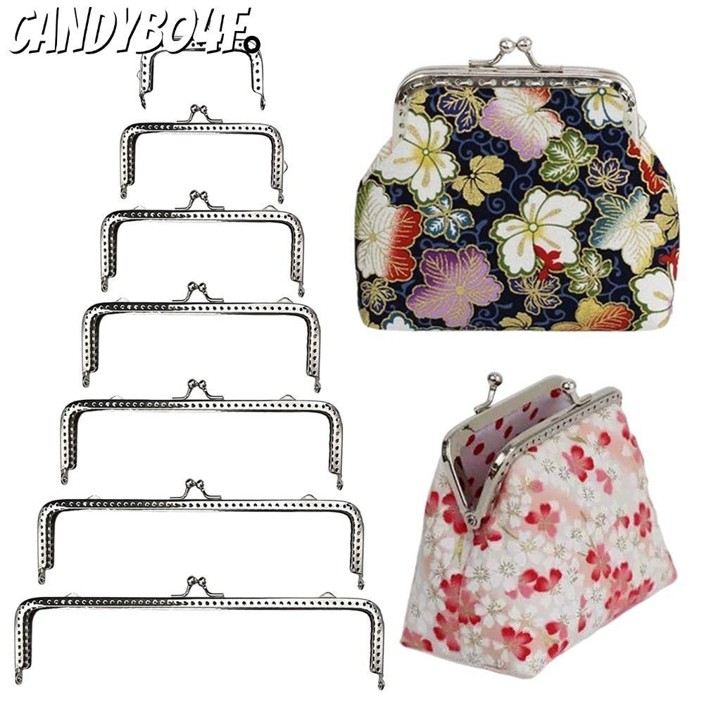 CANDYBO4F Clasp กรอบโลหะวินเทจ Kiss Clasp สําหรับกระเป๋ามินิ พร้อมฮาร์ดแวร์ล็อค DIY Craft