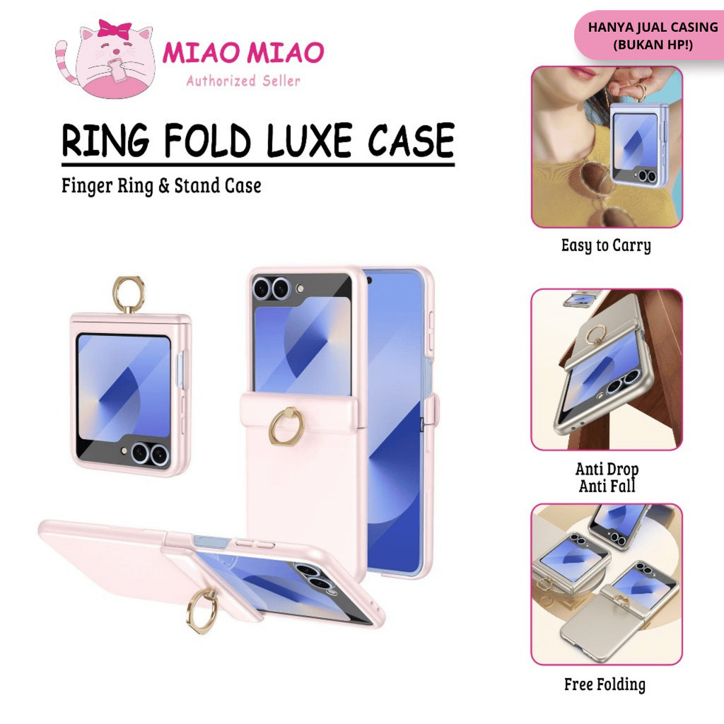เคสสําหรับ Samsung Galaxy Z FLIP 8 / Z FLIP 7 / Z FLIP 6 / FLIP 5 Casing Case RingFlip Luxe - Screen