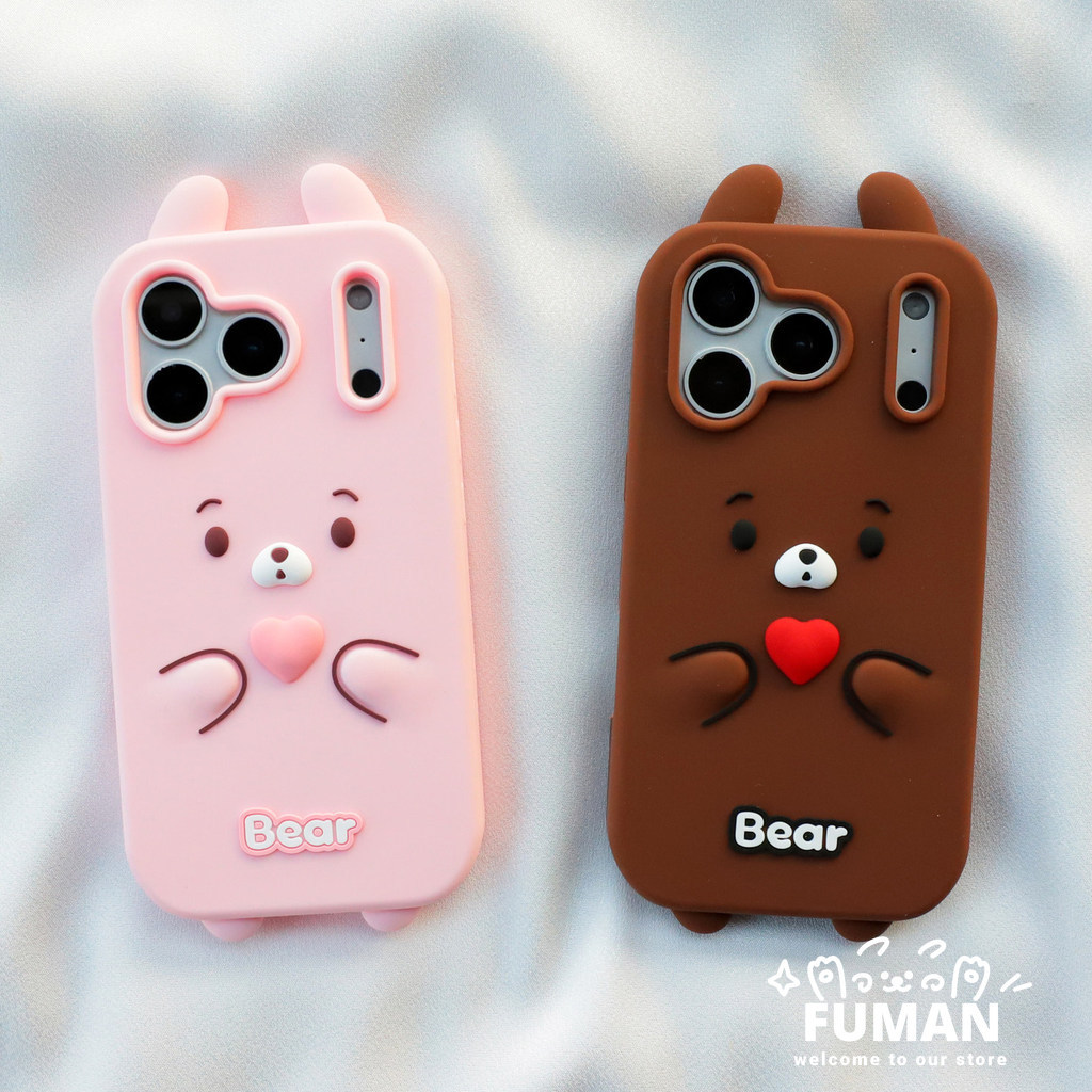 3Dหมีซิลิโคนเคสโทรศัพท์สําหรับVivo Y77 Y77E Y76 Y74S Y56 Y52 Y52T Y50T Y38 Y30 Y27 Y20S Y20 Y20i Y20