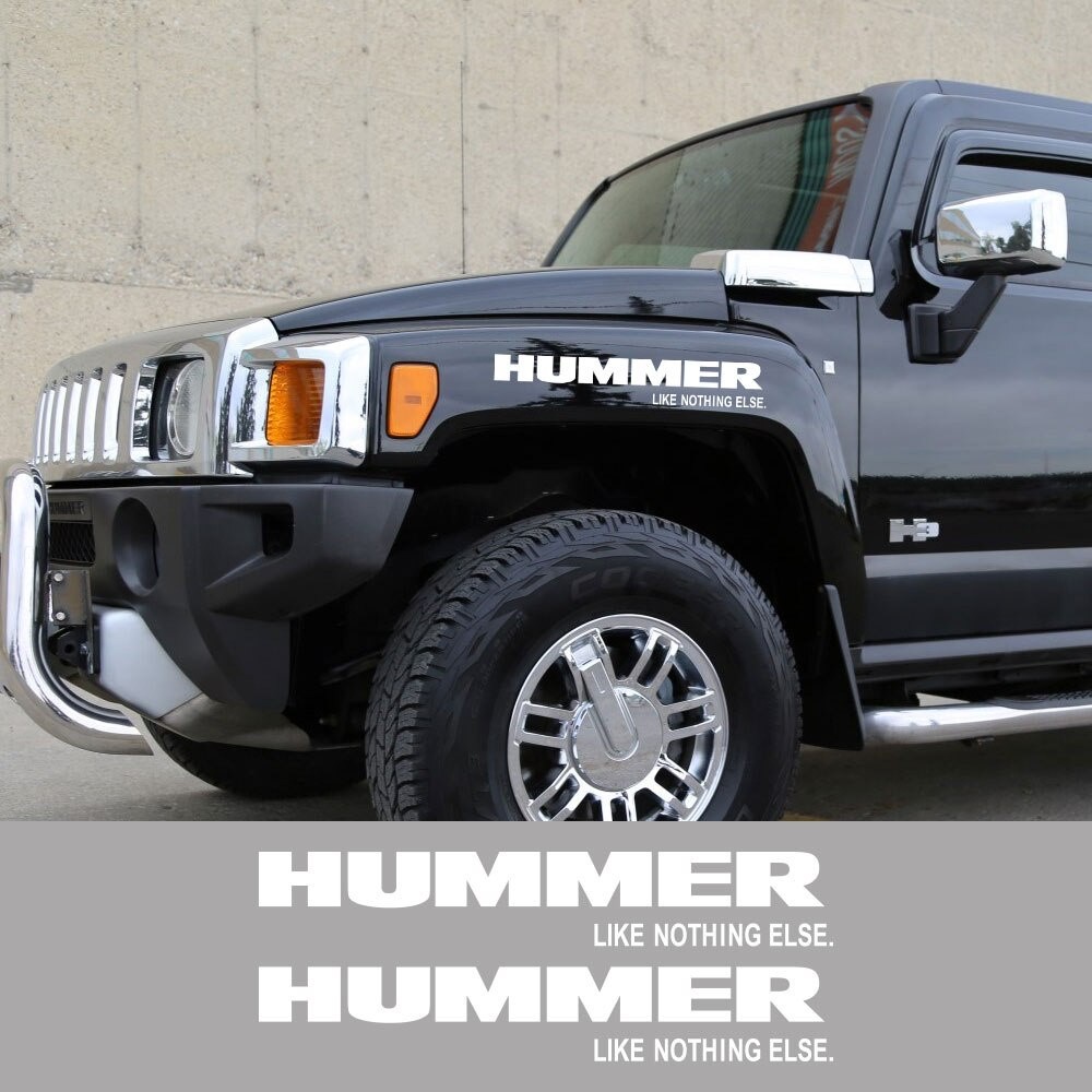 2PCS รถประตูสติกเกอร์ Hummer H1 H2 H3 GMT H2H SUT H3T HEV Tuning Auto อุปกรณ์เสริมไวนิล Decals