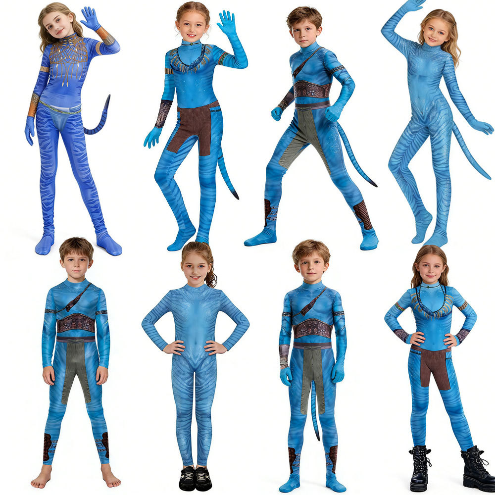 Avatar Fire and Ashes Avatar3 เด็กผู้ใหญ่ผู้ใหญ่ Jumpsuit ชุดว่ายน้ําชุดคอสเพลย์
