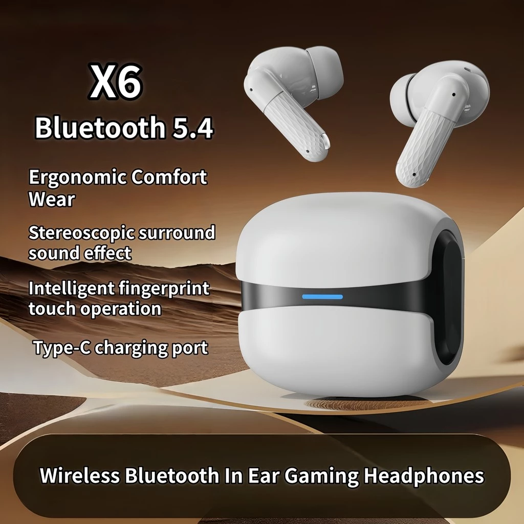 Wireless X6 Bluetooth In Earpods, ที่ครอบหูซิลิโคน, สวมใส่สบาย, รองรับการโทรและสัมผัส, เข้ากันได้กับระบบโทรศัพท์มือถือหลายตัว