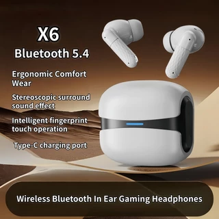 Wireless X6 Bluetooth In Earpods, ที่ครอบหูซิลิโคน, สวมใส่สบาย, รองรับการโทรและสัมผัส, เข้ากันได้กับระบบโทรศัพท์มือถือหลายตัว