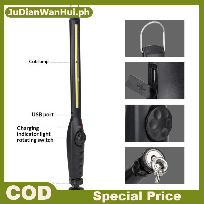 JuDianWanHuile COB ไฟฉายแบบพกพาไฟ LED ทํางานไร้สายแม่เหล็ก LED โคมไฟทํางานไฟตรวจสอบสําหรับซ่อมรถยนต์